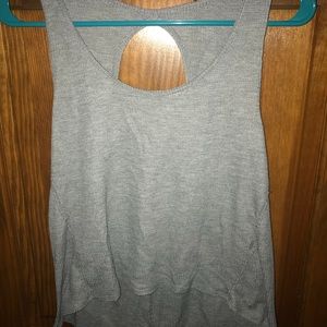 Solid Grey Cropped Tank